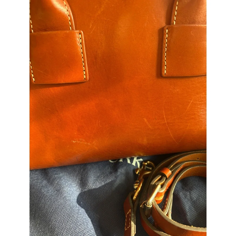 Dooney & Bourke Florentine Leather Satchel/Crossbody – British Tan‎